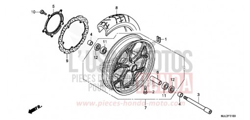 FRONT WHEEL NC750XDE de 2014